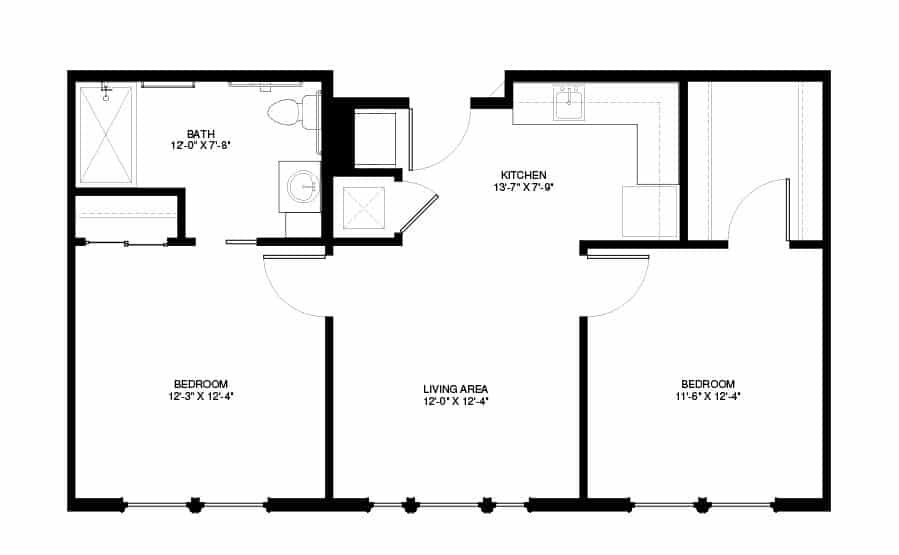 Floor Plan - 2 bedroom